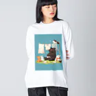 AQUAMETAVERSEの洗濯日和　なでしこ1478 Big Long Sleeve T-Shirt