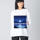 Ske’s gallery for youのMidnight Lake ビッグシルエットロングスリーブTシャツ