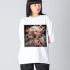 AQUAMETAVERSEの花と美女　なでしこ1478 ビッグシルエットロングスリーブTシャツ