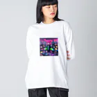 AI妖怪大図鑑のネオン妖怪　エモナ Big Long Sleeve T-Shirt