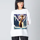 雑貨「キリン堂」のきりん５０ Big Long Sleeve T-Shirt