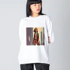 Rad7のスタイリッシュ　ガール Big Long Sleeve T-Shirt