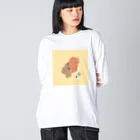 かえでのCillBrackWoman-Red ビッグシルエットロングスリーブTシャツ