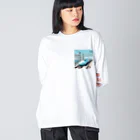 DAIKINGのブルー新幹線 Big Long Sleeve T-Shirt