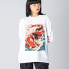 AQUAMETAVERSEの錦鯉と一緒　なでしこ1478 Big Long Sleeve T-Shirt