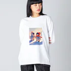 AQUAMETAVERSEの仲良くしようね　ラフルール　1859 Big Long Sleeve T-Shirt