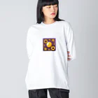 パープルルームの華やかな満月の浄化力 Big Long Sleeve T-Shirt