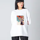 AQUAMETAVERSEの鯉のぼりを操る男の子　ラフルール　1859 Big Long Sleeve T-Shirt