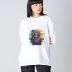 shime_savaのアステカあたりの雨の神様 Big Long Sleeve T-Shirt