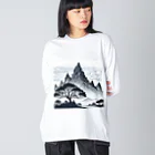 Qten369の甲賀の里 ビッグシルエットロングスリーブTシャツ