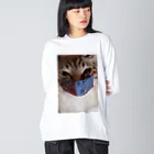 Mizuki・ASIA CATのマスクにゃん🐾 ビッグシルエットロングスリーブTシャツ