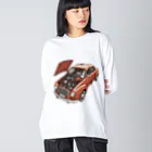 River book designのスポーティな赤い車がセンターに駐車。 Big Long Sleeve T-Shirt