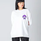 kimiyanの花くらげ　すみれちゃん2 ビッグシルエットロングスリーブTシャツ