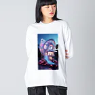 AQUAMETAVERSEの幻想的なお家アメジスト2846 ビッグシルエットロングスリーブTシャツ