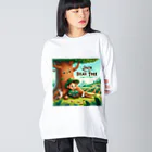 room-chaconneのジャックと豆木木 Big Long Sleeve T-Shirt