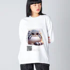 おままるの丸くなったマヌルネコ Big Long Sleeve T-Shirt