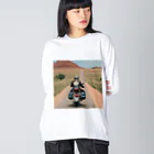 the blue seasonの無限の地平線へ向けて ビッグシルエットロングスリーブTシャツ