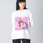 きなこのHappy Lifeのまったりネコ Big Long Sleeve T-Shirt