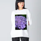 yurisacinの紫陽花（紫） Big Long Sleeve T-Shirt