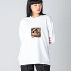 KikimimiネコのKikimimiネコ（袋入り） Big Long Sleeve T-Shirt