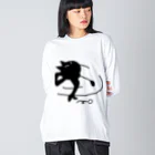 B-catのゴルフ猫 ビッグシルエットロングスリーブTシャツ