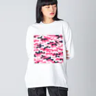 carl-carlのカモフラ　ピンク Big Long Sleeve T-Shirt