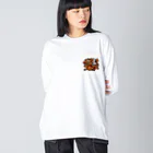 carl-carlのオレンジドラゴン Big Long Sleeve T-Shirt