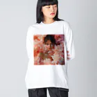 AQUAMETAVERSEのフェイスアート　Tomoe bb 2712 ビッグシルエットロングスリーブTシャツ