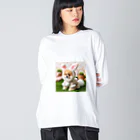 meg_milkのポメちゃん ビッグシルエットロングスリーブTシャツ