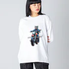 snow two thousandのワイルド夢ネコ ビッグシルエットロングスリーブTシャツ