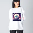 キャラクターズの可愛い車キャラクター Big Long Sleeve T-Shirt