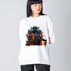 Mamechan2021の戦いの後のコーヒータイム Big Long Sleeve T-Shirt