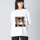 オリジナルグッズショップ KIJITORAのメイドさん Big Long Sleeve T-Shirt