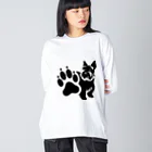 Keeiiのミニチュアシュナウザー×シルエット② Big Long Sleeve T-Shirt