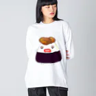 作りかけのたい焼きのからあげのおにぎり🍙 ビッグシルエットロングスリーブTシャツ