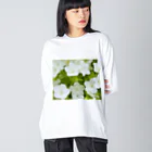 癒しの音楽の森の癒しの白いネモフィラ Big Long Sleeve T-Shirt