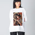 Omaniの浮世絵風美女 Big Long Sleeve T-Shirt