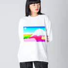 Noriko.lの富士山 ビッグシルエットロングスリーブTシャツ