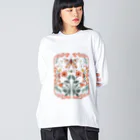 NatureDesignStoreのファンタジー蝶々 ビッグシルエットロングスリーブTシャツ