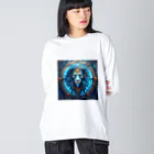 タカヤマ・サイトの青獅子の紋章・プライド　未来への勇気 Big Long Sleeve T-Shirt