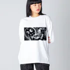 Chika Lewisの宇宙船に乗った赤ちゃん4 ビッグシルエットロングスリーブTシャツ