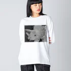 つぎのトリケラトプス　モノクロ Big Long Sleeve T-Shirt