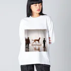 平野愛理の展示犬 ビッグシルエットロングスリーブTシャツ