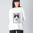 kinako-japanのハチワレ　凪ちゃん Big Long Sleeve T-Shirt