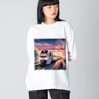 atoyuki_SHOPの近未来特急風　　ato Big Long Sleeve T-Shirt