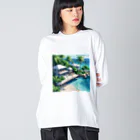 Paradise ExploreのCrystal Bay Resort ビッグシルエットロングスリーブTシャツ