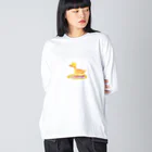 teatimeのあひるくん ビッグシルエットロングスリーブTシャツ