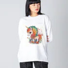 cya-cyaの幸運を呼び込むラッキーチャーム　ユニコーン Big Long Sleeve T-Shirt