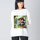 いつでもどこでもヒョウモントカゲモドキくんの探検家のヒョウモントカゲモドキ Big Long Sleeve T-Shirt