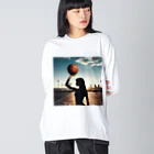 hikaLinootoのbasketgirl ビッグシルエットロングスリーブTシャツ